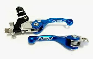 ASV F4 フロント ブレーキ クラッチ パーチ レバー ショーティー ブルー ペア パック スズキ RM 65 85 100 ASV F4 Front Brake Clutch Perch Levers Shorty Blue Pair Pack Suzuki RM 65 85 100 【並行輸入品】