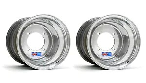 DWT ポリッシュ リア ホイール リム 10インチ 10x8 4/115 ヤマハ ラプター 700 YFZ450 バンシー DWT Polished Rear Wheels Rims 10\
