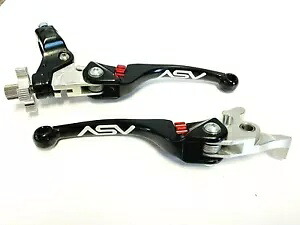ASV F4 フロント ブレーキ クラッチ パーチ レバー ペア パック ブラック ヤマハ ラプター 125 250 ASV F4 Front Brake Clutch Perch Levers Pair Pack Black Yamaha Raptor 125 250 【並行輸入品】