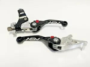 ASV F4 フロント ブレーキ クラッチ パーチ レバー ショーティー ブラック ペア スズキ LT-R LTR 450 ASV F4 Front Brake Clutch Perch Levers Shorty Black Pair Suzuki LT-R LTR 450 【並行輸入品】