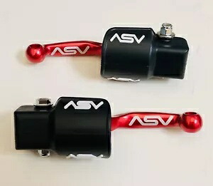 ASV F4 フロントブレーキ交換用クラッチレバー ダストショーティー レッド CRF 450R 2023+ ASV F4 Front Brake Replacement Clutch Levers Dust Shorty Red CRF 450R 2023+ 【並行輸入品】