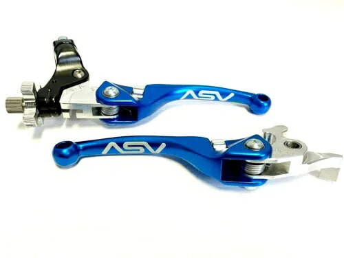ASV F4 フロント ブレーキ クラッチ パーチ レバー ペア パック ブルー ヤマハ YFZ 450 2007+ ASV F4 Front Brake Clutch Perch Levers Pair Pack Blue Yamaha YFZ 450 2007+ 【並行輸入品】