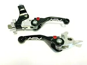 ASV F4 フロント ブレーキ クラッチ パーチ レバー ショーティー ブラック ペア ヤマハ YFZ 450 2007+ ASV F4 Front Brake Clutch Perch Levers Shorty Black Pair Yamaha YFZ 450 2007+ 【並行輸入品】