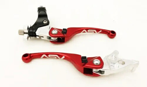 ASV F4 フロント ブレーキ クラッチ パーチ レバー レッド ペア パック ヤマハ YFZ450 YFZ 450 04-06 ASV F4 Front Brake Clutch Perch Levers Red Pair Pack Yamaha YFZ450 YFZ 450 04-06 【並行輸入品】