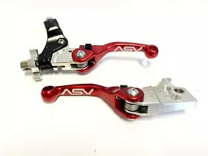 ASV F4 フロント ブレーキ クラッチ パーチ レバー ショーティー レッド ペア パック ラプター 350 06-13 ASV F4 Front Brake Clutch Perch Levers Shorty Red Pair Pack Raptor 350 06-13 【並行輸入品】
