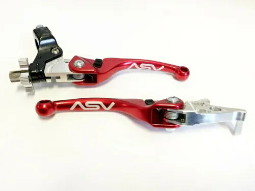 ASV F4 フロント ブレーキ クラッチ パーチ レバー レッド ペア パック ホンダ TRX 700XX TRX700XX ASV F4 Front Brake Clutch Perch Levers Red Pair Pack Honda TRX 700XX TRX700XX 【並行輸入品】