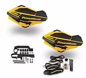 Powermadd Sentinel LED ハンドガード Ski Doo イエロー ブラック マウント キット スノーモービル Powermadd Sentinel LED Handguards Ski Doo Yellow Black Mount Kit Snowmobile 【並行輸入品】