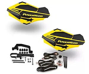 Powermadd Sentinel LED ハンドガード イエロー / ブラック マウント スキー ドゥー ヘイズ スノーモービル Powermadd Sentinel LED Handguards Yellow / Black Mount Ski Doo Hayes Snowmobile 【並行輸入品】