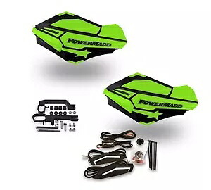 Powermadd Sentinel LED ハンドガード ガード ブラック / グリーン マウント Ski Doo スノーモービル Powermadd Sentinel LED Handguards Guards Black / Green Mount Ski Doo Snowmobile 【並行輸入品】