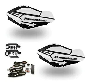 Powermadd センチネル ライト ハンド ガード ホワイト ブラック マウント キット YFZ 450 450R ラプター Powermadd Sentinel Lights Hand Guards White Black Mount Kit YFZ 450 450R Raptor 【並行輸入品】