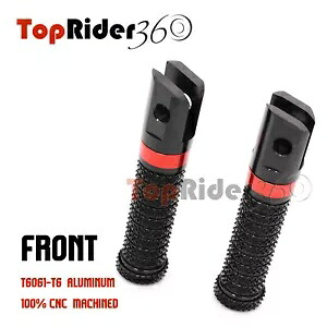 赤 RRING フロントフットペグスズキ SV650/S 99-15 14 13 12 11 10 09 Red RRING Front Foot Pegs For Suzuki SV650 / S 99-15 14 13 12 11 10 09 【並行輸入品】