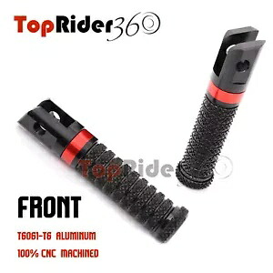 レッド RRING フロントフットペグスズキ GSF 650 /S バンディット 07-17 16 15 14 Red RRING Front Foot Pegs For Suzuki GSF 650 /S Bandit 07-17 16 15 14 【並行輸入品】