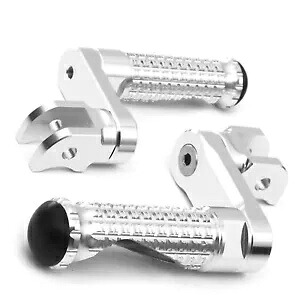 シルバー フロント フットペグ MPRO 40mm エクステンション Ninja ZX-11 ZZR1100 99-01用 Silver Front Foot Pegs MPRO 40mm Extension For Ninja ZX-11 ZZR1100 99-01 【並行輸入品】