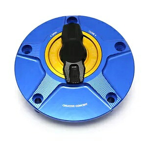 ブルー CNC FCR 1/4 キーレス燃料ガスキャップ Ducati スポーツ 620 750 800 900用 Blue CNC FCR 1/4 Keyless Fuel Gas Cap For Ducati Sport 620 750 800 900 【並行輸入品】