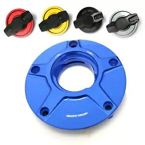 ブルー CNC FCR 1/4 キーレス燃料ガスキャップヤマハ YZF R1 98-19 18 17 16 15 14 Blue CNC FCR 1/4 Keyless Fuel Gas Cap For Yamaha YZF R1 98-19 18 17 16 15 14 【並行輸入品】