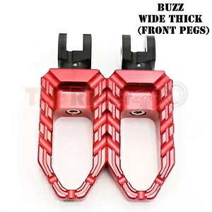 CNC BUZZ ハイウェイワイドフロントフットペグ 1299 パニガーレ 2015-2019 16 17 18用 CNC BUZZ Highway Wide Front Foot Pegs For 1299 Panigale 2015-2019 16 17 18 【並行輸入品】