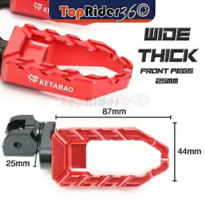 赤 25 ミリメートル拡張 BUZZ フロントフットペグドゥカティモンスター 400 97-04 03 02 01 00 RED 25mm Extended BUZZ Front Foot Pegs For Ducati Monster 400 97-04 03 02 01 00 【並行輸入品】