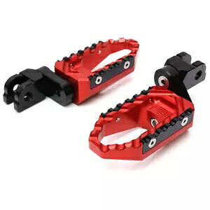 レッド CNC フロントフットペグ ツアー 25mm 調整可能 ストリートトリプル 765 R/RS 17-21 22用 Red CNC Front Foot Pegs TOUR 25mm Adjustable For STREET TRIPLE 765 R/RS 17-21 22 【並行輸入品】