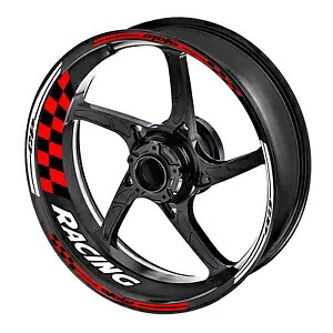 赤オートバイ GP03 17 インチホイールリムステッカーデカールストライプテープアプリリア RED Motorcycle GP03 17 inch Wheel Rim Stickers Decals Stripes Tape For Aprilia 【並行輸入品】