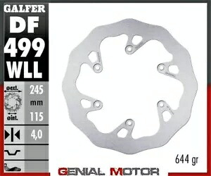 Galfer ブレーキディスク リアウェーブ固定ソリッド 245x4mm ヤマハ yz 450 f 2003-2007- Galfer brake discs rear wave fixed solid 245x4mm yamaha yz 450 f 2003-2007- 【並行輸入品】