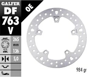 Galfer リア ブレーキ ディスク ラウンド固定 265x5mm BMW F 800 R 2015 Galfer Rear Brake Disc ROUND FIXED 265x5mm BMW F 800 R 2015 【並行輸入品】