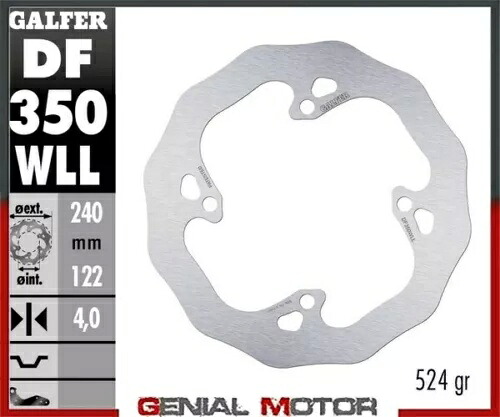 Galfer ブレーキディスク リア ウェーブ固定ソリッド 240x4 mm SUZUKI RM 250 Z 2013-2018- Galfer brake discs rear wave fixed solid 240x4 mm SUZUKI RM 250 Z 2013-2018- 【並行輸入品】
