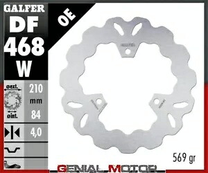 Galfer ブレーキディスク リアウェーブ固定 210x4 mm ヤマハ TZR 125 1990 -1991- Galfer brake discs rear wave fixed 210x4 mm Yamaha TZR 125 1990 -1991- 【並行輸入品】