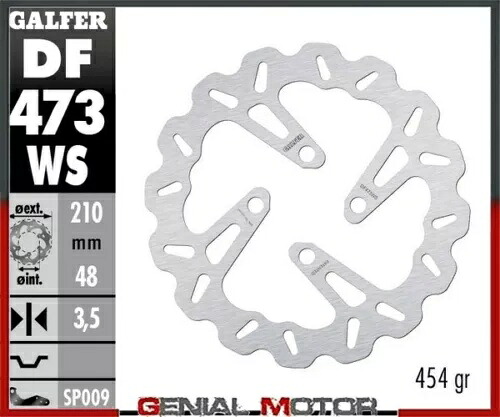 Galfer ブレーキディスク フロント ウェーブ 固定 オーバーサイズ 210x3.5 mm ヤマハ BW'S 100 2000- Galfer brake discs front wave fixed oversize 210x3.5 mm Yamaha BW'S 100 2000- 【並行輸入品】