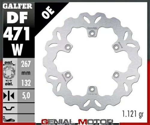 Galfer フロント ブレーキ ディスク ウェーブ固定 267x5mm ヤマハ FZ 600 1988-1988 Galfer Front Brake Disc WAVE FIXED 267x5mm YAMAHA FZ 600 1988-1988 【並行輸入品】