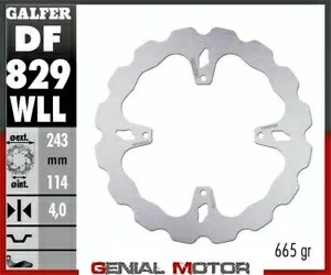 Galfer ブレーキディスク リア ウェーブ固定ソリッド 243x4mm TM MX 450 F 2005-2014- Galfer brake discs rear wave fixed solid 243x4mm TM MX 450 F 2005-2014- 【並行輸入品】|カスタムパーツ WORLD倉庫