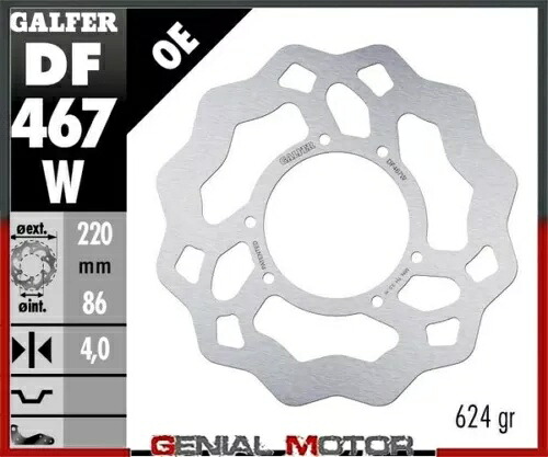 Galfer ブレーキディスク フロント ウェーブ 固定 220x4 mm ヤマハ XG 250 TRICKER 2004- Galfer brake discs front wave fixed 220x4 mm Yamaha XG 250 TRICKER 2004- 【並行輸入品】|カスタムパーツ WORLD倉庫