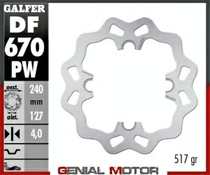 Galfer ブレーキ ディスク リア ウェーブ 240x4 mm HUSQVARNA 310 TE 2009- Galfer brake discs rear wave 240x4 mm HUSQVARNA 310 TE 2009- 【並行輸入品】