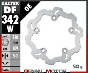 Galfer ブレーキディスク リアウェーブ固定 210x5 mm スズキ AN 250 バーグマン 1998-2002- Galfer brake discs rear wave fixed 210x5 mm SUZUKI AN 250 BURGMAN 1998-2002- 【並行輸入品】