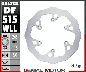 Galfer ブレーキディスク リア ウェーブ 固定ソリッド 245x5mm ヤマハ yz 125 2018 -2020- Galfer brake discs rear wave fixed solid 245x5mm yamaha yz 125 2018 -2020- 【並行輸入品】