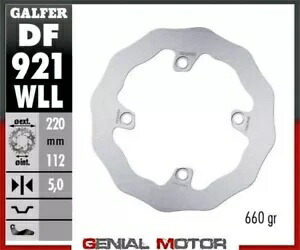 Galfer ブレーキディスク リア ウェーブ フィックス ソリッド 220x5mm sherco 250 sef-r 13-14- Galfer brake discs rear wave fix solid 220x5mm sherco 250 sef-r 13-14- 【並行輸入品】