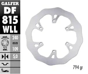 Galfer リアブレーキディスク ウェーブ固定ソリッド 240x5mm ベータ 390 rr 4t 2015- Galfer rear brake disc wave fixed solid 240x5mm beta 390 rr 4t 2015- 【並行輸入品】