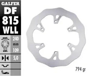 Galfer リアブレーキディスク ウェーブ固定ソリッド 240x5mm ベータ 480 rr 4t 2015- Galfer rear brake disc wave fixed solid 240x5mm beta 480 rr 4t 2015- 【並行輸入品】