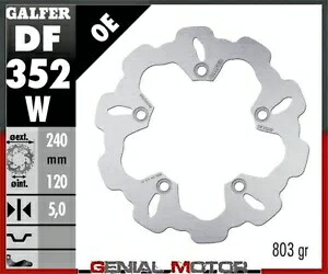 Galfer リアブレーキディスク WAVE FIXED 240x5mm SUZUKI GSF 650 BANDIT /S/ ABS IZQ.2006 Galfer Rear Brake Disc WAVE FIXED 240x5mm SUZUKI GSF 650 BANDIT /S/ ABS IZQ.2006 【並行輸入品】