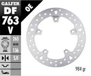 Galfer リア ブレーキ ディスク ラウンド 固定 265x5mm HUSQVARNA NUDA 900 R 2011 Galfer Rear Brake Disc ROUND FIXED 265x5mm HUSQVARNA NUDA 900 R 2011 【並行輸入品】