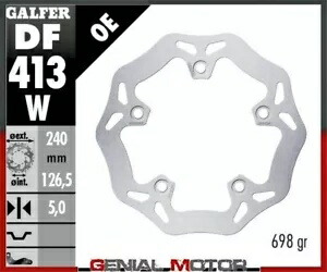 Galfer リア ブレーキ ディスク WAVE FIXED 240x5mm KYMCO XCITING 250 R 2008 Galfer Rear Brake Disc WAVE FIXED 240x5mm KYMCO XCITING 250 R 2008 【並行輸入品】