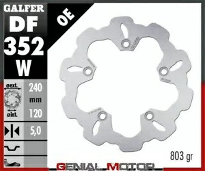 Galfer リア ブレーキ ディスク ウェーブ固定 240x5mm スズキ GSR 400 2006 Galfer Rear Brake Disc WAVE FIXED 240x5mm SUZUKI GSR 400 2006 【並行輸入品】