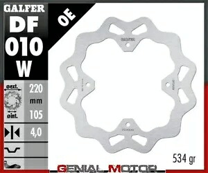 Galfer リア ブレーキ ディスク WAVE FIXED 220x4mm ホンダ FMX 650 2005 Galfer Rear Brake Disc WAVE FIXED 220x4mm HONDA FMX 650 2005 【並行輸入品】