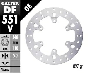 Galfer リア ブレーキ ディスク ラウンド 固定 240X5MM ロイヤル エンフィールド コンチネンタル GT 650 2018 Galfer Rear Brake Disc ROUND FIXED 240X5MM ROYAL ENFIELD CONTINENTAL GT 650 2018 【並行輸入品】