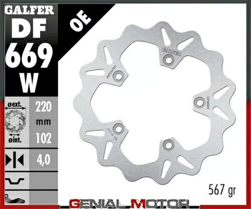 Galfer フロント ブレーキ ディスク ウェーブ固定 220x4mm ベネリ ベルベット 125 1998-2010 Galfer Front Brake Disc WAVE FIXED 220x4mm BENELLI VELVET 125 1998-2010 【並行輸入品】