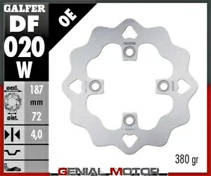 Galfer ブレーキディスク フロント ウェーブ固定 187x4 mm ホンダ CN 250 HELIX 1986-1989- Galfer brake discs front wave fixed 187x4 mm Honda CN 250 HELIX 1986-1989- 【並行輸入品】