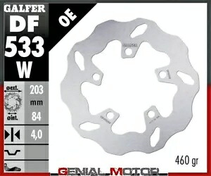 Galfer ブレーキ ディスク リア ウェーブ 固定 203x4 mm ヤマハ y 15 zr 2017- Galfer brake discs rear wave fixed 203x4 mm Yamaha y 15 zr 2017- 【並行輸入品】