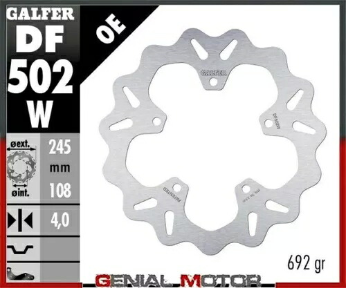 Galfer フロント ブレーキ ディスク ウェーブ固定 245x4mm ヤマハ SP 125 マジェスティ (台湾) 1999 Galfer Front Brake Disc WAVE FIXED 245x4mm YAMAHA SP 125 MAGESTY (TAIWAN) 1999 【並行輸入品】