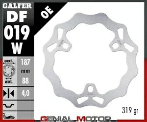 Galfer ブレーキディスク リアウェーブ固定 187x4 mm ホンダ RS 250 R 1990 -1992- Galfer brake discs rear wave fixed 187x4 mm Honda RS 250 R 1990 -1992- 【並行輸入品】