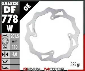 Galfer ブレーキ ディスク リア ウェーブ固定 201.5x4 mm KTM 105 XC 2007- Galfer brake discs rear wave fixed 201.5x4 mm KTM 105 XC 2007- 【並行輸入品】