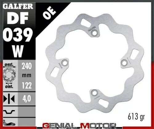 Galfer ブレーキディスク リアウェーブ固定 240x4 mm ホンダ CRF 450 F/R 2001-2003- Galfer brake discs rear wave fixed 240x4 mm Honda CRF 450 F/R 2001-2003- 【並行輸入品】